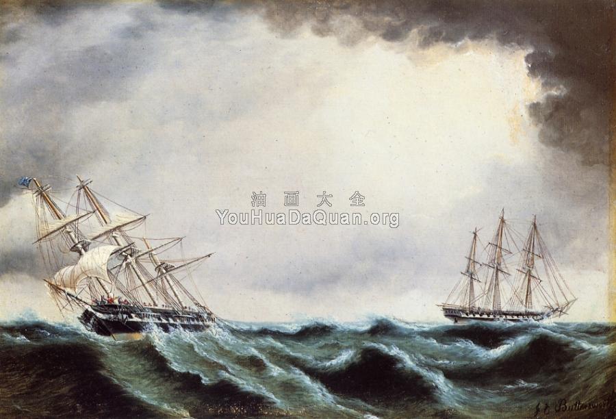 Two Clipper Ships - 詹姆斯·E·巴特斯沃思